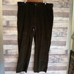LL Bean Mens Corduroy Pants 40x30 Brown Classic Preppy Straight Leg Y2K